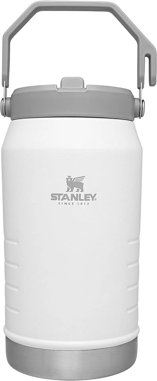 Stanley IceFlow Flip Straw Jug with Handle 64 oz| Twist On Lid and Flip Up Straw | Leak Resistant for Travel and Sports | Insulated Stainless Steel |BPA-Free |Polar
