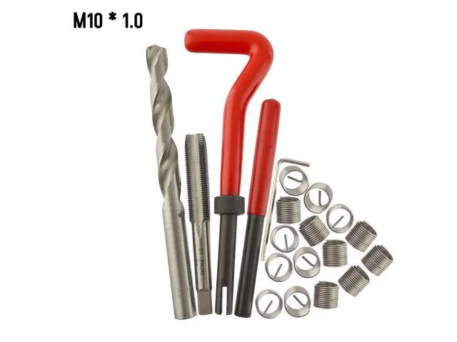 20Pcs Metric Thread Repair Insert Kit M5 M6 M8 M10 M12 M14 Helicoil Car Pro Coil Tool M10 * 1.0