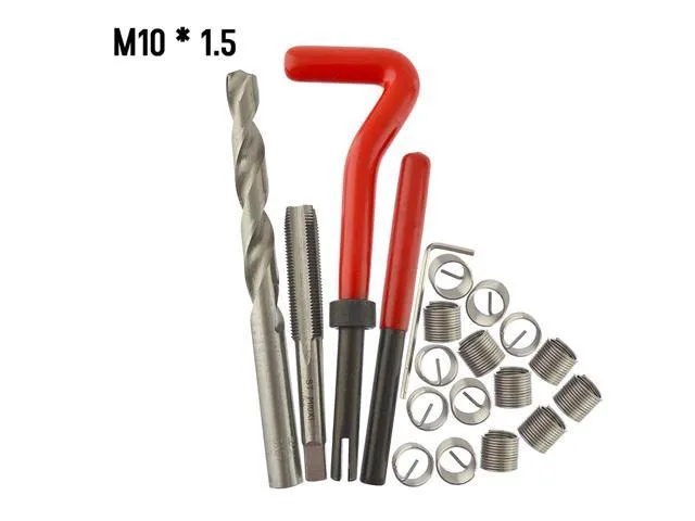 20Pcs Metric Thread Repair Insert Kit M5 M6 M8 M10 M12 M14 Helicoil Car Pro Coil Tool M10 * 1.5