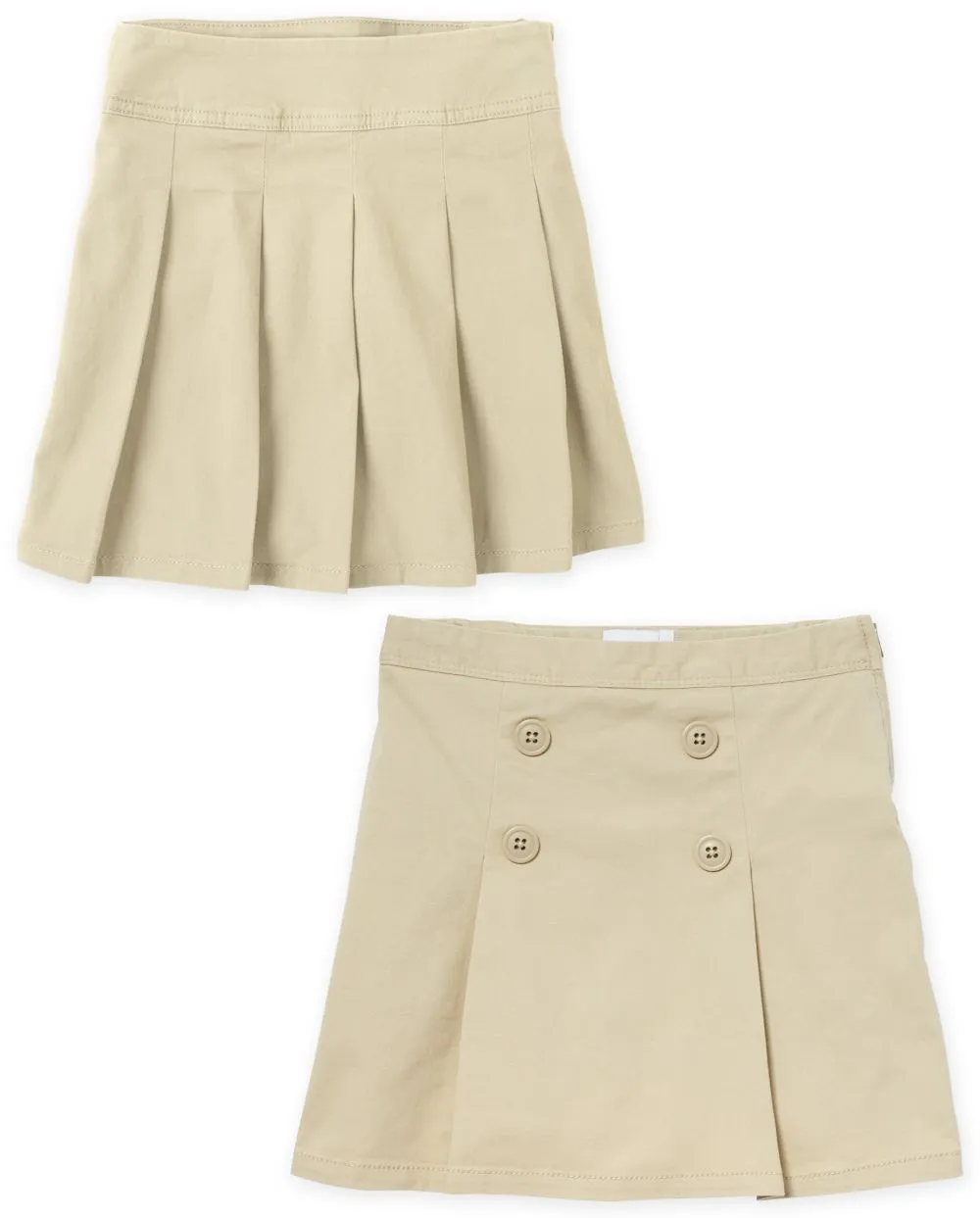 The Children's Place Girls' Pleated Button Skort 2 Pack