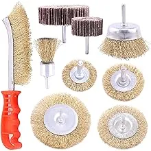 9pcs Wire Brush Wheel Crimped Wire Wheel Cup Brush Wire Drill Brush Set For Rust