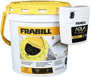 Frabill Duel Fish Bait Bucket with Clip On Aerator 4823