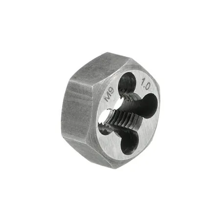 Hex Rethreading Die M9 x 1 Pitch Carbon Steel Metric Hexagon Taper Pipe Die Accuracy Grade 6g