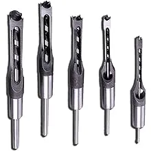 CDIYTOOL Woodworking Square Hole Drill Bits Wood Mortising Chisel Set Wood Square ...