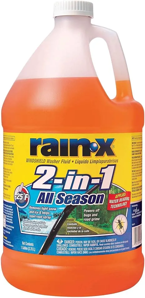 Rain-x 2 Pack 2 in 1 All Season (-25) Washer Fluid Net Wt 255.63 Fl Oz, 255.63 Fluid Ounce