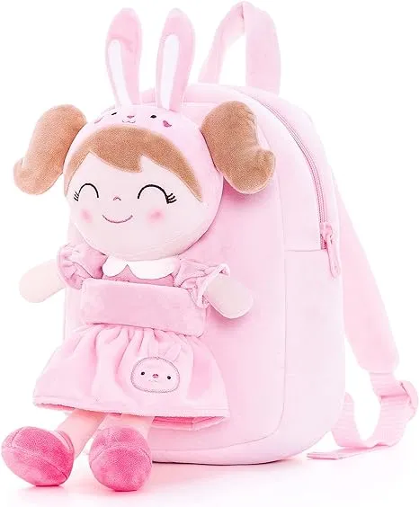 Gloveleya Toddler Backpack Baby Girl Gift Plush Bag Diaper Bag with Spring Girl ...