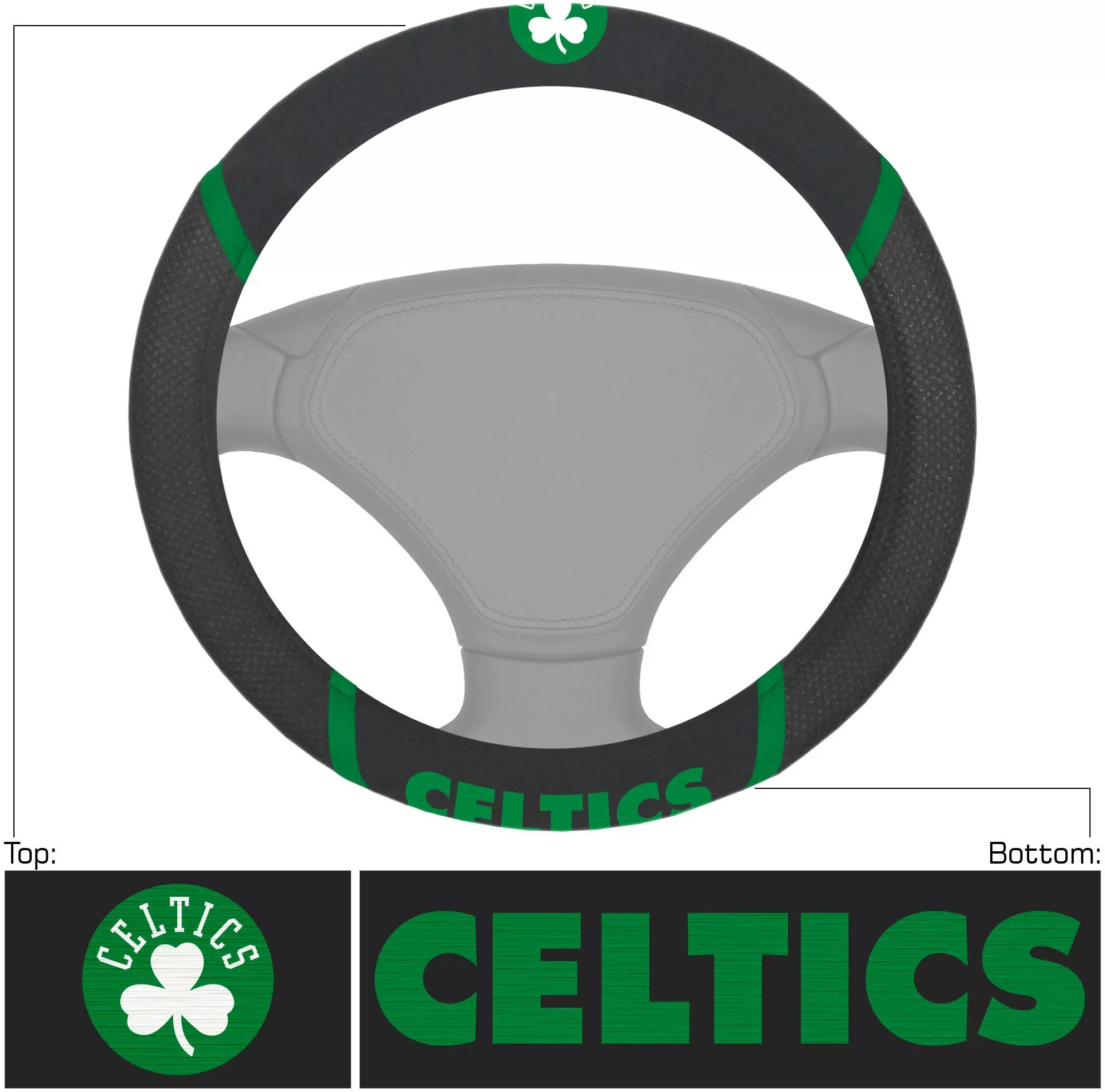 FANMATS Boston Celtics Steering Wheel Cover