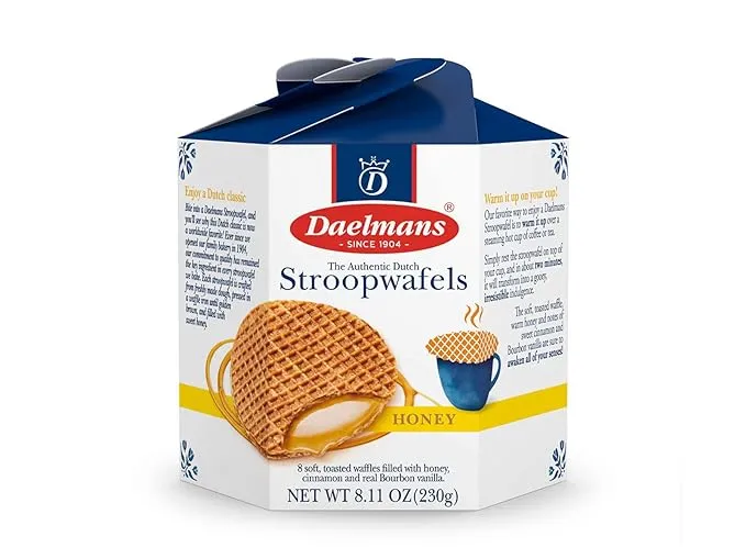 Stroopwafels, Dutch Waffles Soft Toasted, Caramel, Office Snack, Jumbo Size, ...