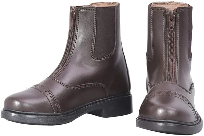 "TuffRider Kid's Front-zip Paddock Boots 3 Mocha"