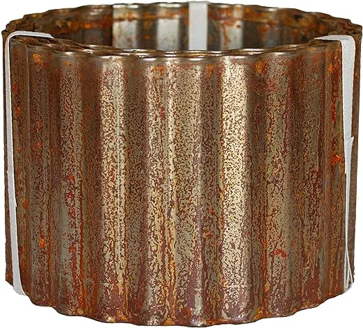 Corrugated Garden Edging (6in W x 10ft L, Rusted)