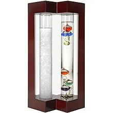 Lily's Home Desktop Weather Station, with Galileo Thermometer and Fitzroy Storm Glass Weather Predictor, 5 Multi-Colored Spheres