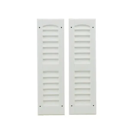 Louvered Shed Shutter or Playhouse Shutter White 6" x 21" Sold by The Pair