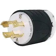 Iron Box NEMA L14-30P Generator Plug - Rated 30A 125/250V, 4 Prong for L14-30R Generator Receptacles IBX-L1430P