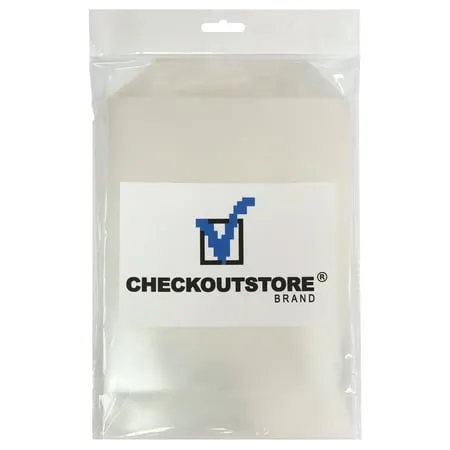 100 CheckOutStore Clear Storage Pockets (6 3/4 x 9 1/2)