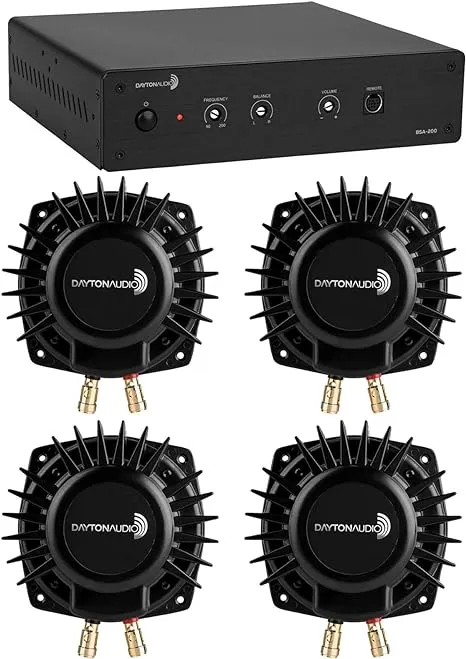 Dayton Audio BSA-200 Amp with 4 Aura Pro Bass Shakers Bundle