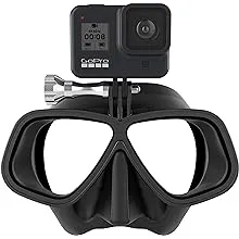 Frameless Scuba Mask w/Mount for all GoPro Hero Cameras for Scuba Diving, Snorkeling, Freediving