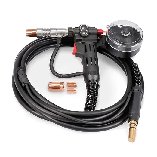 Miller Spoolmate 150 Spool Gun - 150A MIG Welder Spool Gun for Aluminum, Steel & Stainless Steel - Aluminum Spool Gun Welder with 20-Ft Cable, Nozzle & Extra Contact Tips - Ideal for Light Fabricators