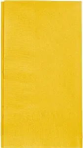 Yellow Dinner Napkin, Choice 2 Ply, 15" x 17" 125/Pack