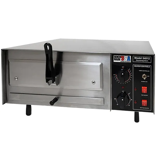 Benchmark USA 54012 Stainless Steel Countertop Pizza / Snack Oven with 12" Opening - 120V, 1750W