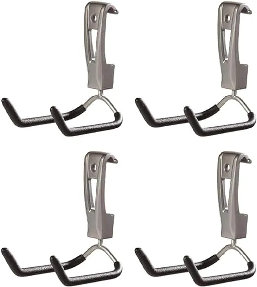 Rubbermaid 1784456 FastTrack Wall Mounted Rope, Hose, or Tool Garage Storage Utility Hook, Supports Up to 25 Pounds Each (4 Pack)