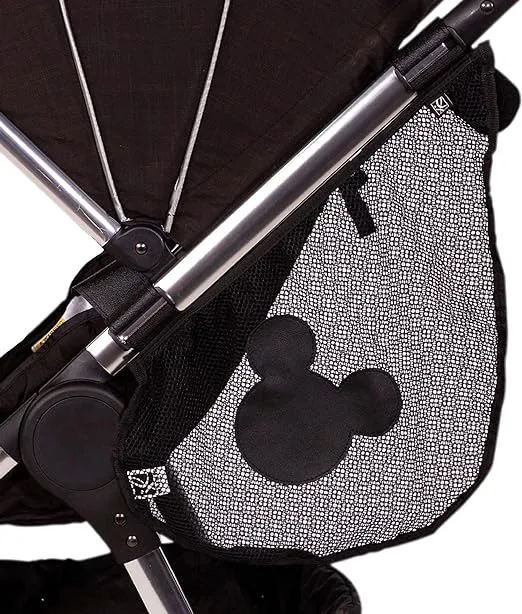 Disney Baby by J.L. Childress Side Sling Cargo Net, Stroller Organizer & Storage, Mickey Black