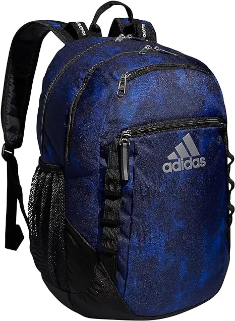 adidas Excel 6 Backpack, Black/White 3 Stripe Webbing, One Size