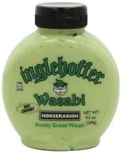 Inglehoffer Hot Creamy Wasabi Horseradish, 9.5 oz Squeeze Bottle