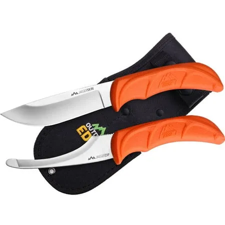 Outdoor Edge JR-1C Jaegar Orange 3.9" Blade Length Hunting/Gutting Knife Set