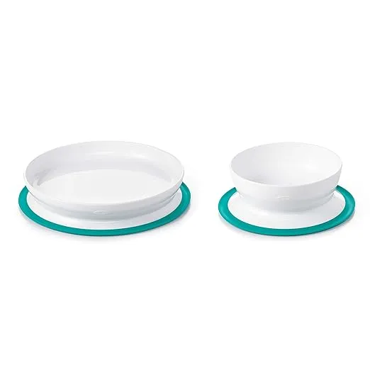 OXO Tot Stick & Stay Suction Divided Plate Navy White 6+ Months - New Kids ...