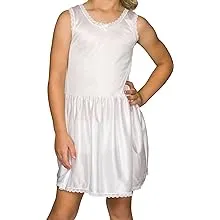 Little Girls White Simple Empire Waist Dress Slip