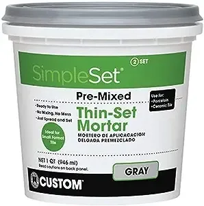 Custom Building Products SimpleSet Quart Gray Pre-Mixed Thin-Set Mortar CTTSGQT