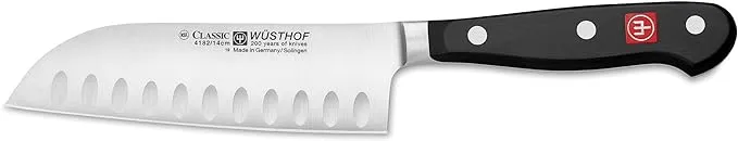 Wusthof 4182 Santoku Knife, 5", Black