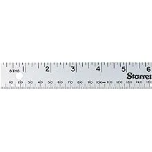 Starrett Aluminum Meter Stick Metric/English - 39.37" Blade Length, 1-1/8" Blade Width, 0.075" Thickness 1mm, 1/8" Graduations - MS-2