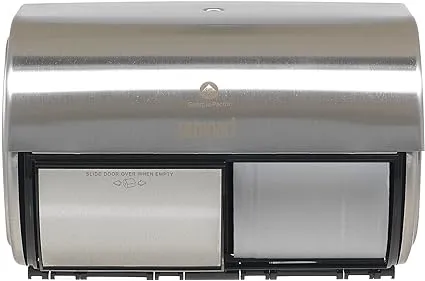 Georgia-Pacific Compact Coreless Side-by-Side 2-Roll Dispenser, 10.13 x 6.75 x 7.13, Stainless