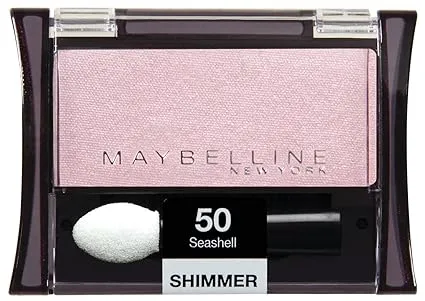 Maybelline New York Expert Wear Eyeshadow Singles, 50 Seashell Shimmer, 0.09 Ounce