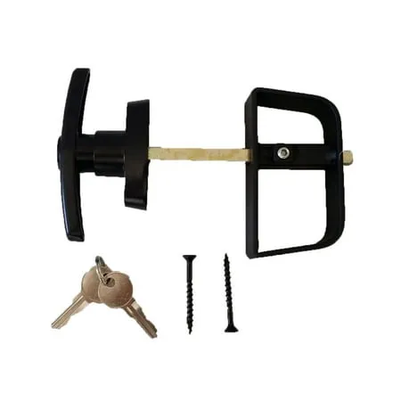 Shed Windows and More, Shed T-Handle Lock Set 5-1/2" Black