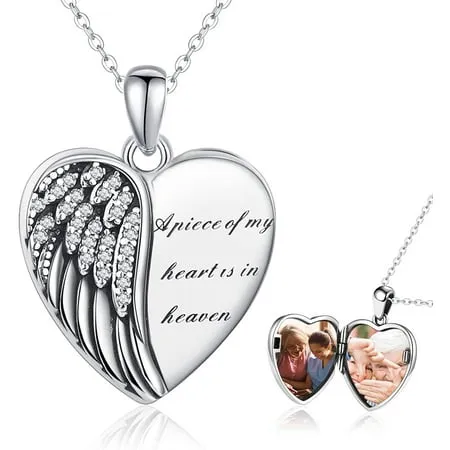 Coachuhhar Angel Wings Locket Necklace