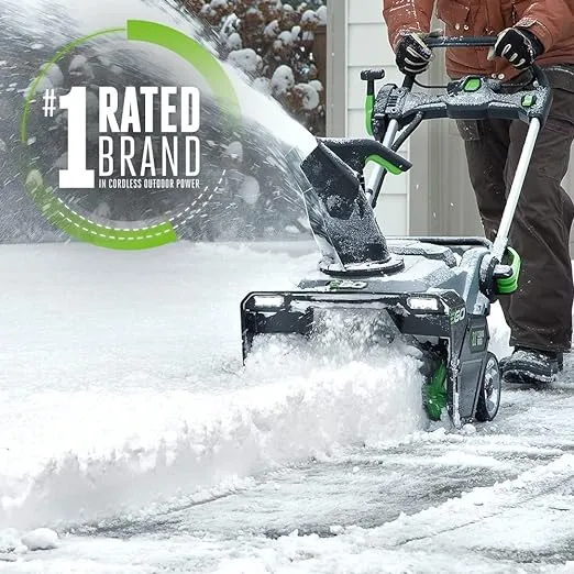 EGO Power+ SNT2101 21-Inch 56-Volt Lithium-Ion Cordless Snow Blower with Peak Power™ - 2 x 4.0Ah Battery and 320W Charger Included Black