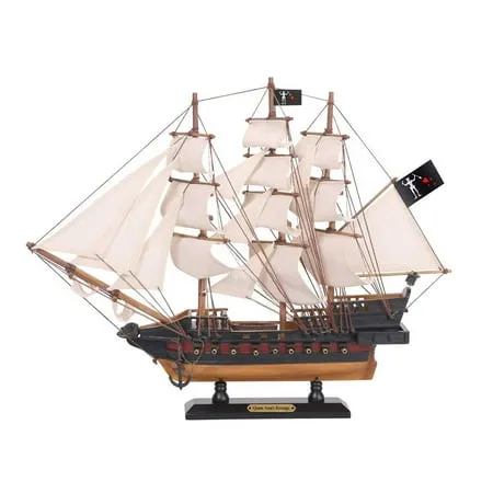 Hampton Iron HANDCRAFTED NAUTICAL D√âCOR Wooden Blackbeard's Queen Anne's Revenge Black Sails Limited Model Pirate Ship