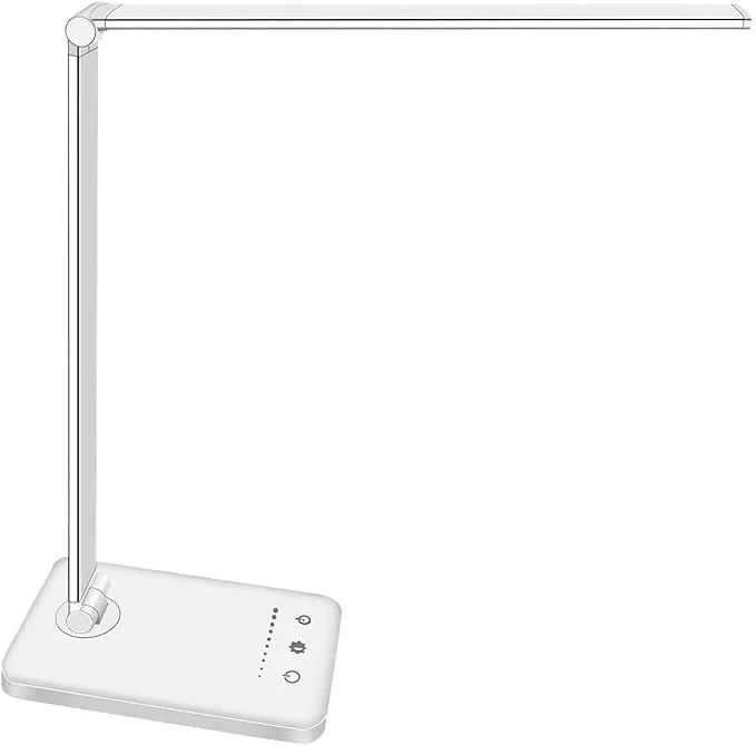 LED Desk Lamp with Wireless Charger,Dimmab<wbr/>le Desk Light with USB Charging Port