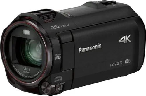 Panasonic HC-VX870K 4K Ultra HD Camcorder, Twin Video (PIP) WiFi from Smartphone Capture Feature (Black)