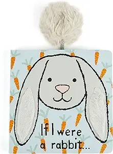 Jellycat If I were a Rabbit Board Book, Grey