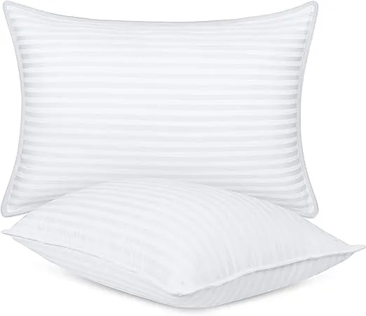 Utopia Bedding Bed Pillows for Sleeping Standard Size (White), Set of 2, Cooling Hotel Quality, for Back, Stomach or Side Sleepers