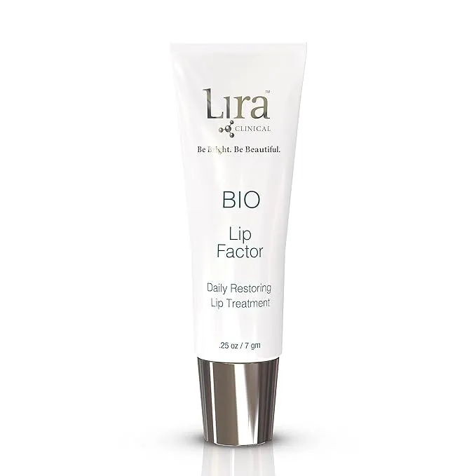 Lira Clinical Bio Lip Factor - Lip Balm SPF 15 for Soft, Full, and Supple Lips - Lip Treatment with Peptides, Vitamin C, E, Jojoba Oil, Avocado Oil - Lip Moisturizer for Dry Lips - 0.25 OunceLira Clinical Bio Lip Factor - Lip Balm SPF 15 for Soft, Full, 