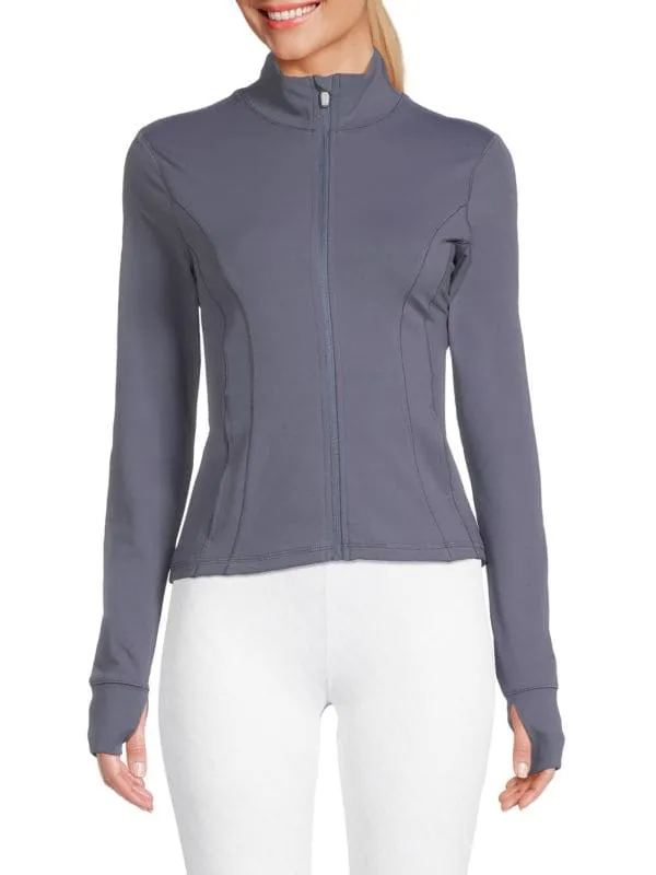 Carbon Interlink Mockneck Zip Up Pullover