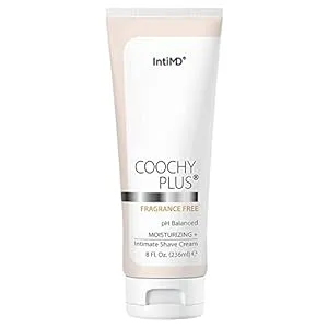 IntiMD Coochy Plus Intimate Shaving Cream Fragrance Free for Pubic, Bikini Line, Armpit and More - Rash-Free, Prevents Razor Burns & Bumps, In-Grown