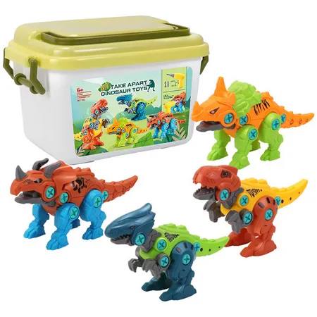 NETNEW PZ605 Take Apart Dinosaur Toys with Electric Drill for 3 4 5 6 Year Old