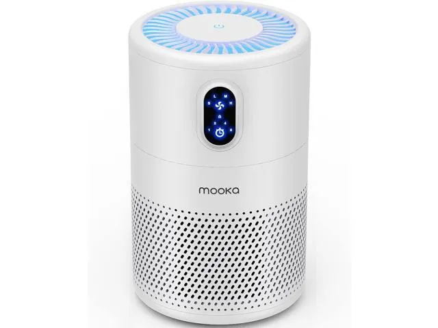 MOOKA Air Purifiers for Home Large Room up to 1076ft², H13 True HEPA Air Filter Cleaner, Odor Eliminator, Remove Smoke Dust Pollen Pet Dander.