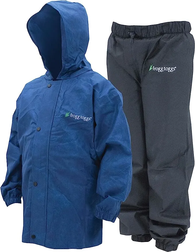 Frogg Toggs Youth Polly Woggs Rain Suit Blue / Medium