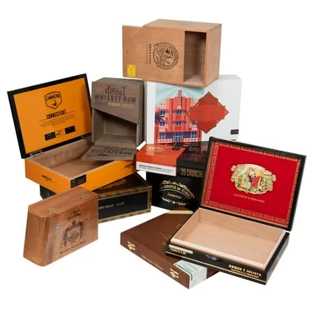 SET OF 10: Empty WOODEN Cigar Boxes Set/10